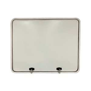 RV Trailer Hatch Baggage Door Compartment Storage Door - White-1
